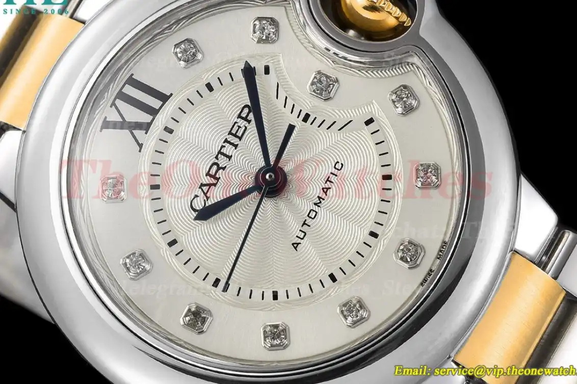 Ballon Bleu De Cartier 33mm SS YG Silver Dia GDF NH05