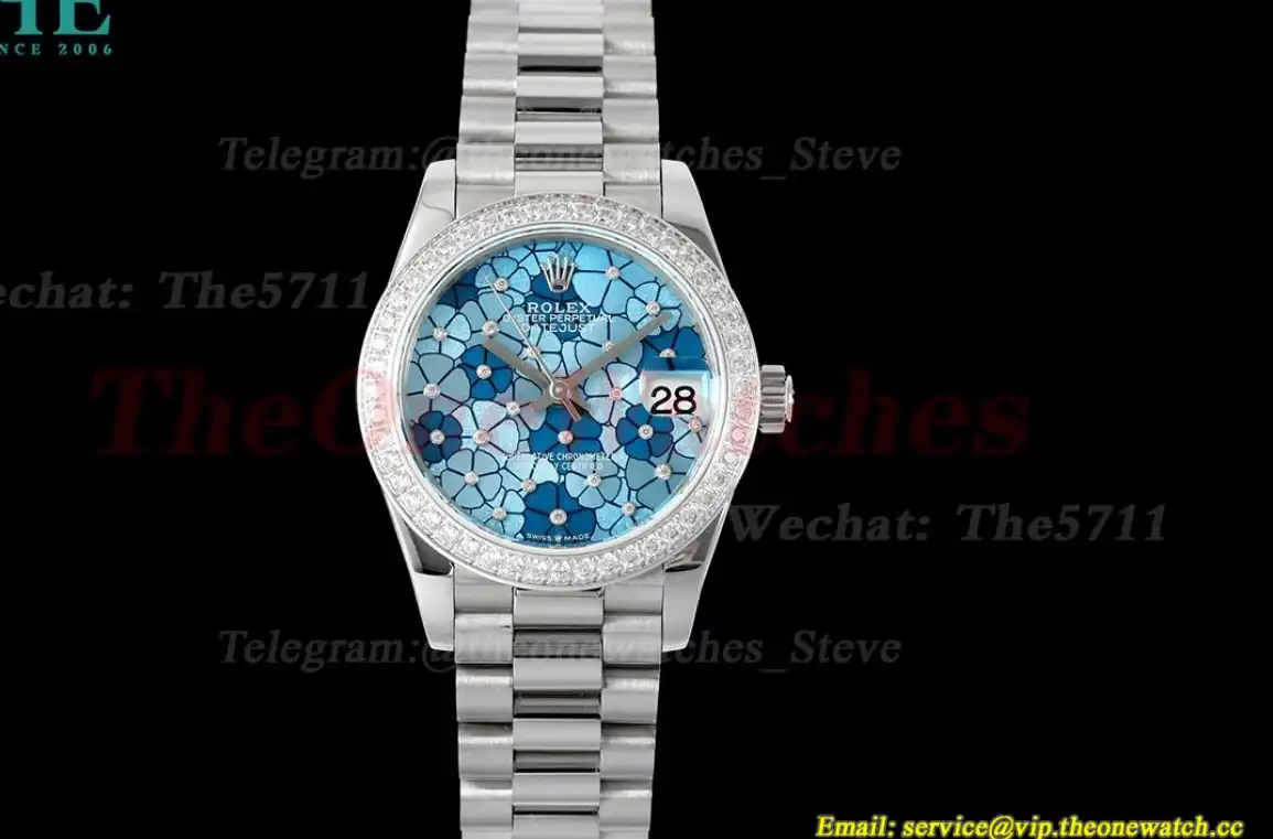 Datejust 278274 31mm Pres Dia SS SS Blue Flower Dial GMF A2824