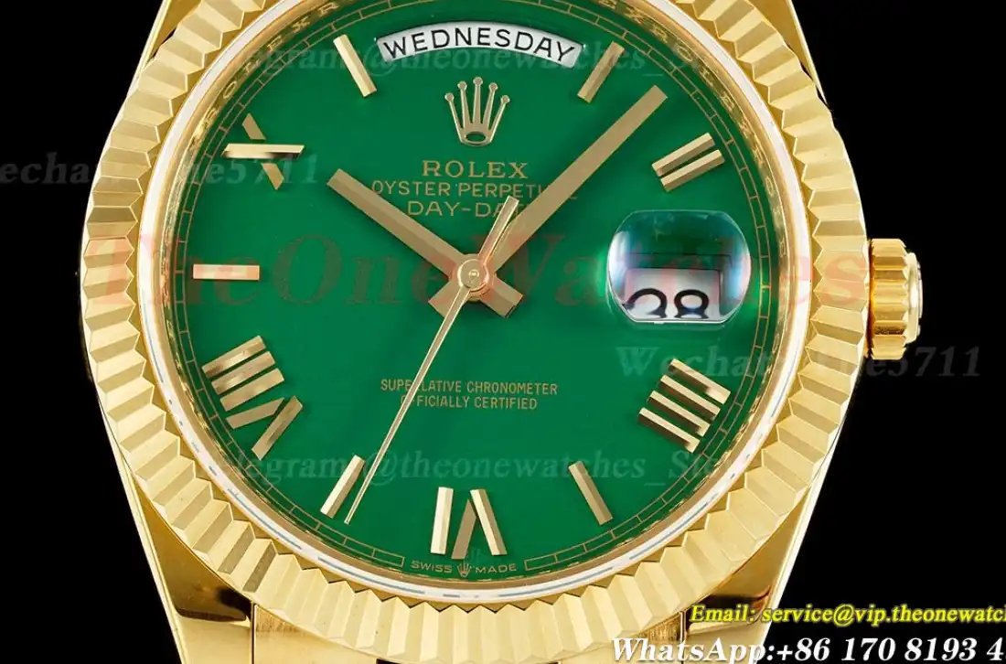 DayDate 228238 40mm YG YG Green Dial KF VR3255(Gain Weight)