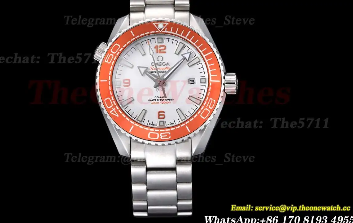 Seamaster 600m 43mm SS SS White Dial Orange GDF MY8215