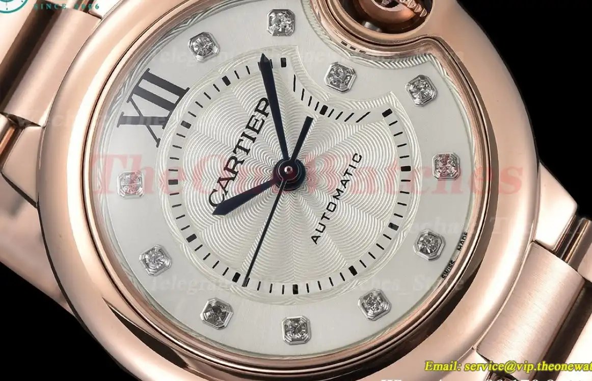 Ballon Bleu De Cartier 33mm RG RG White Dia GDF NH05