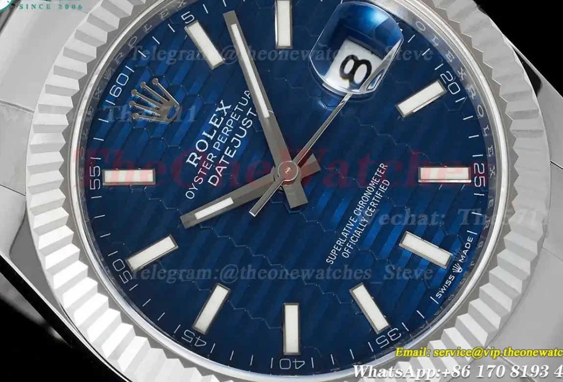 Datejust 126334 41mm SS SS Blue Textured Dial EWEF A3235