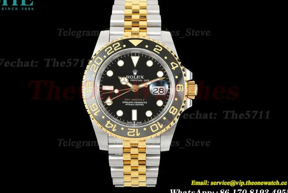 GMT Master II 126713 Jub 40mm YG SS Black Dial EWEF V2 SH3285