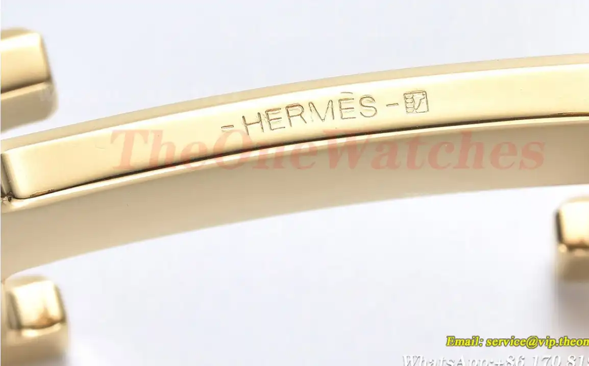 YG Hermes SS Buckle on Brown Black Leather Belt 3.8cm