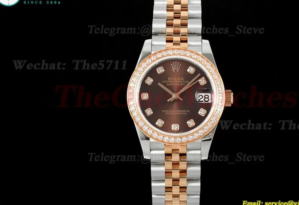 Datejust 278271 31mm Jub Dia SS RG Brown Dia GMF A2824