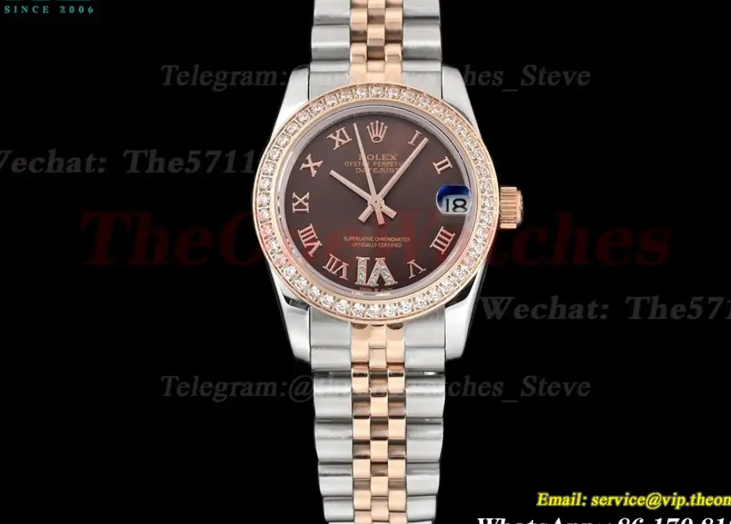 Datejust 28mm Dia RG SS Brown Rmn GDF MY8215