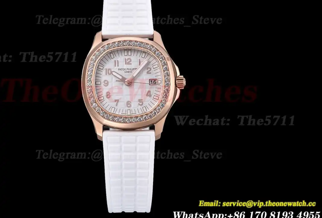 Aquanaut Ladies 35.6mm Dia RG RU White Dial PPF A324