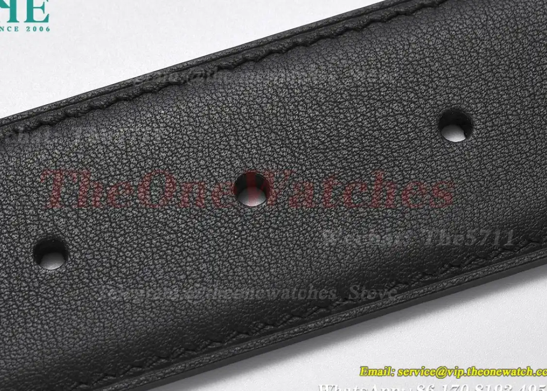 YG Hermes SS Buckle on Brownish Black Leather Belt 3.8cm