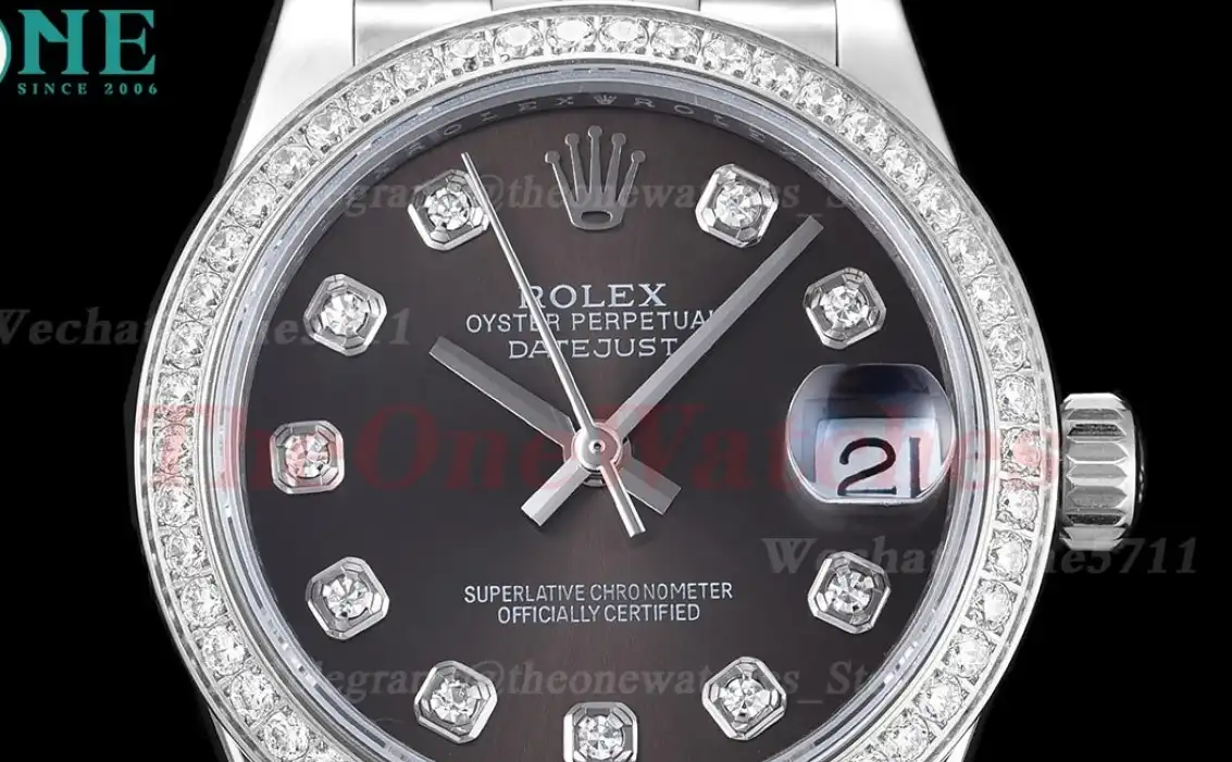 Datejust ladies 31mm SS SS Grey Dia WF A2671