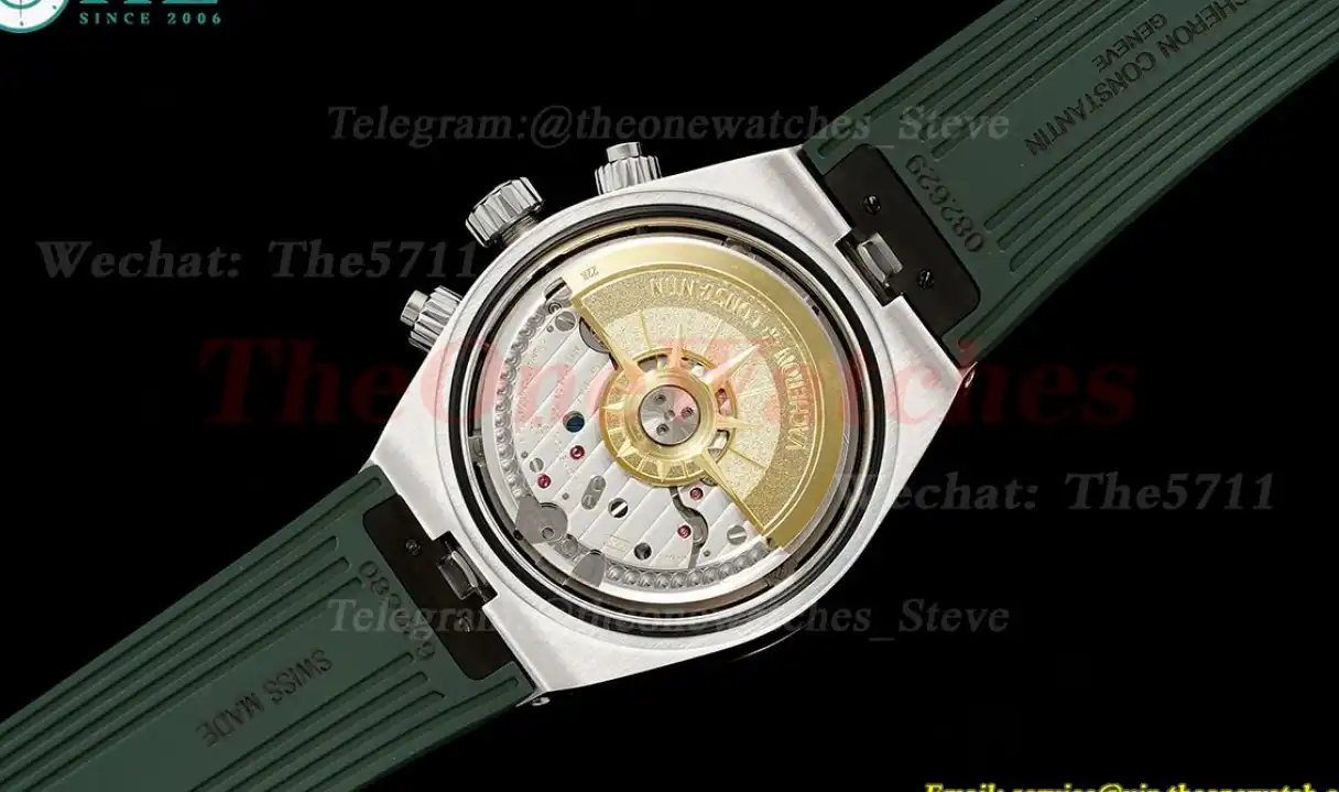 Overseas 5520V 41mm SS RU Green Dial 8F A7750 Mod