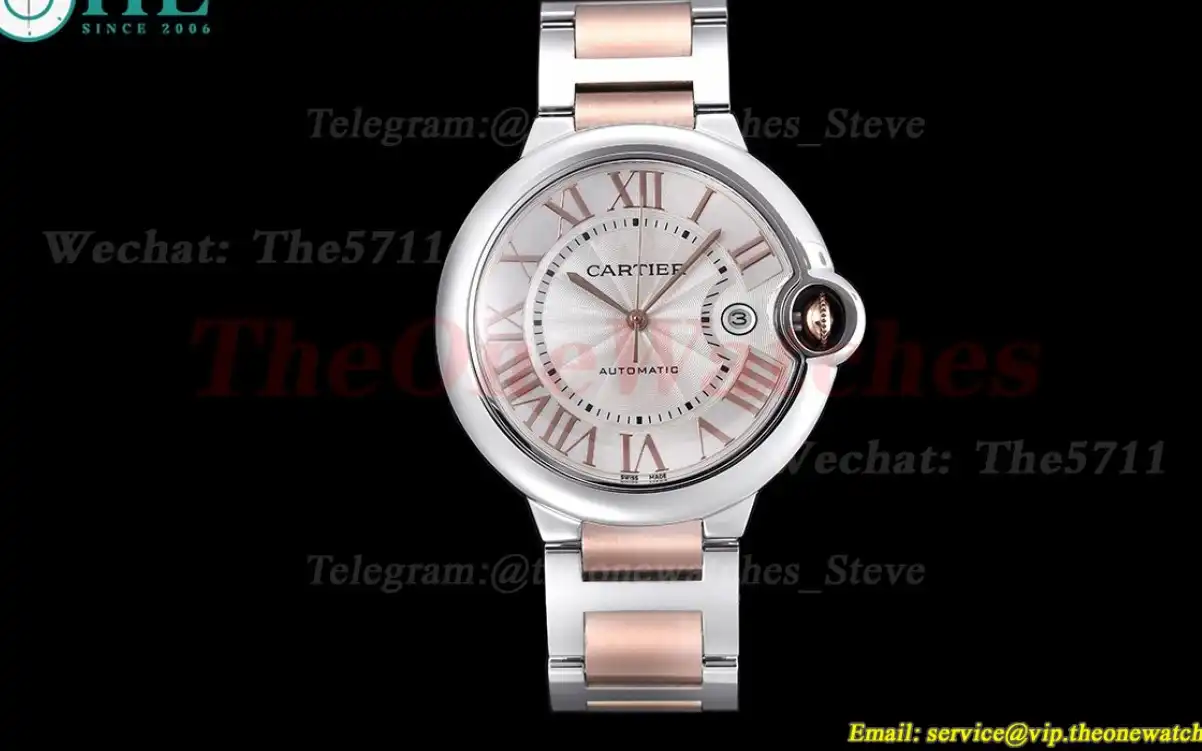 Ballon Bleu De Cartier 42mm RG SS White Dial GDF MY8215