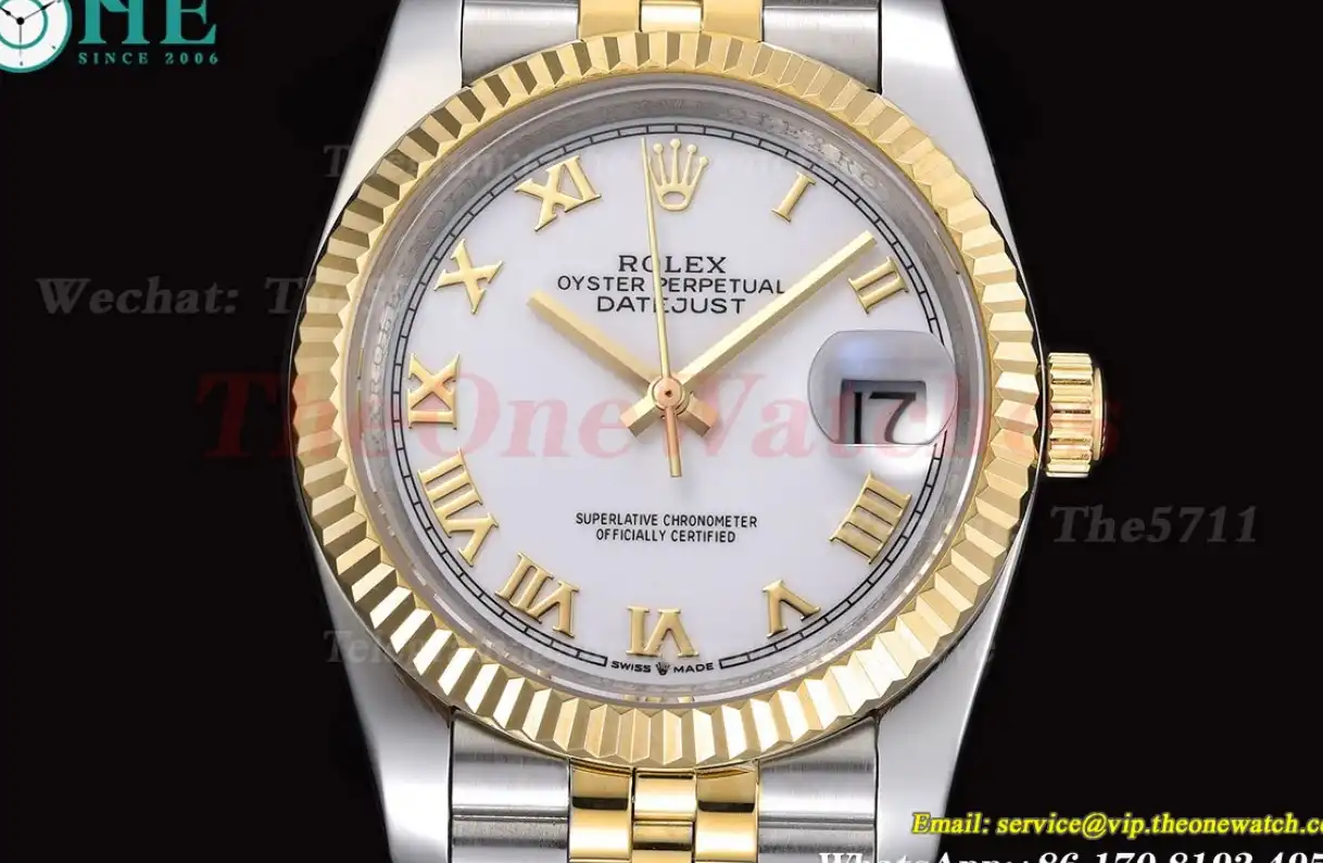 Datejust 126233 36mm Jub SS YG White Rmn GDF MY8215