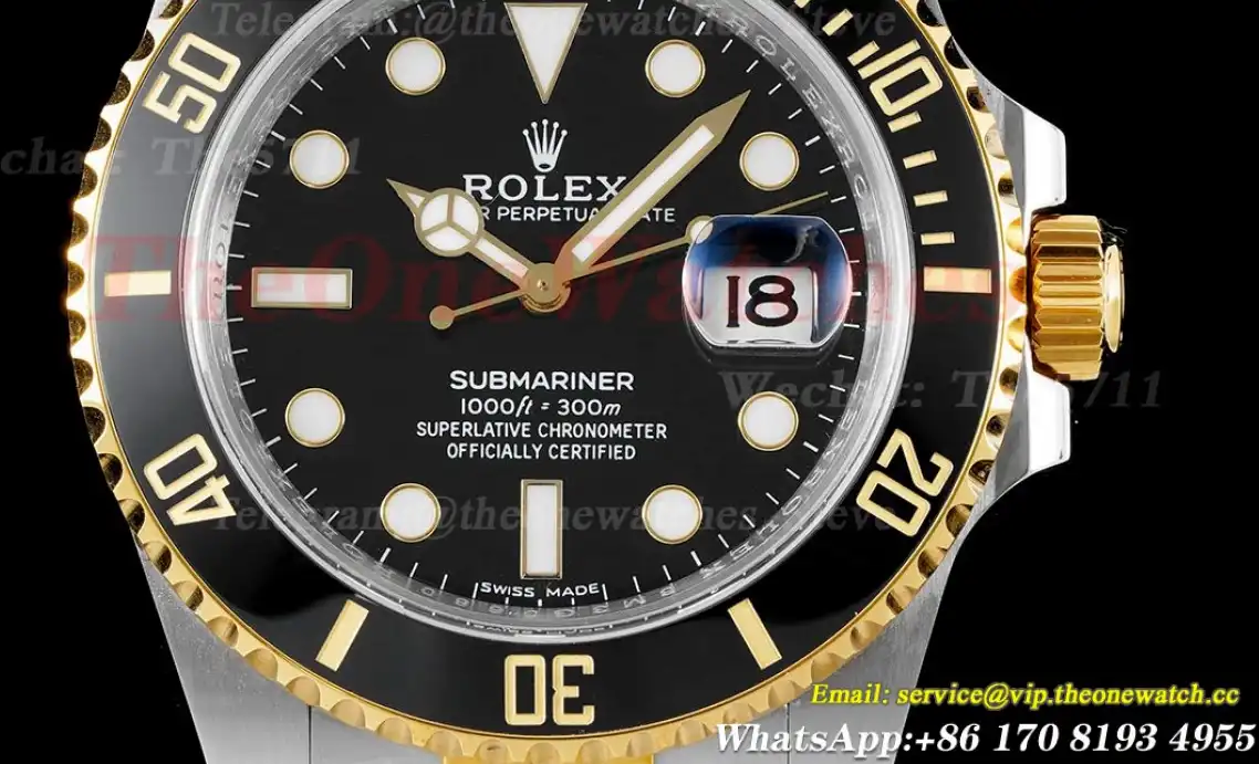 Submariner 116613LN 40mm Wrapped YG SS Black Dot KF VR3135