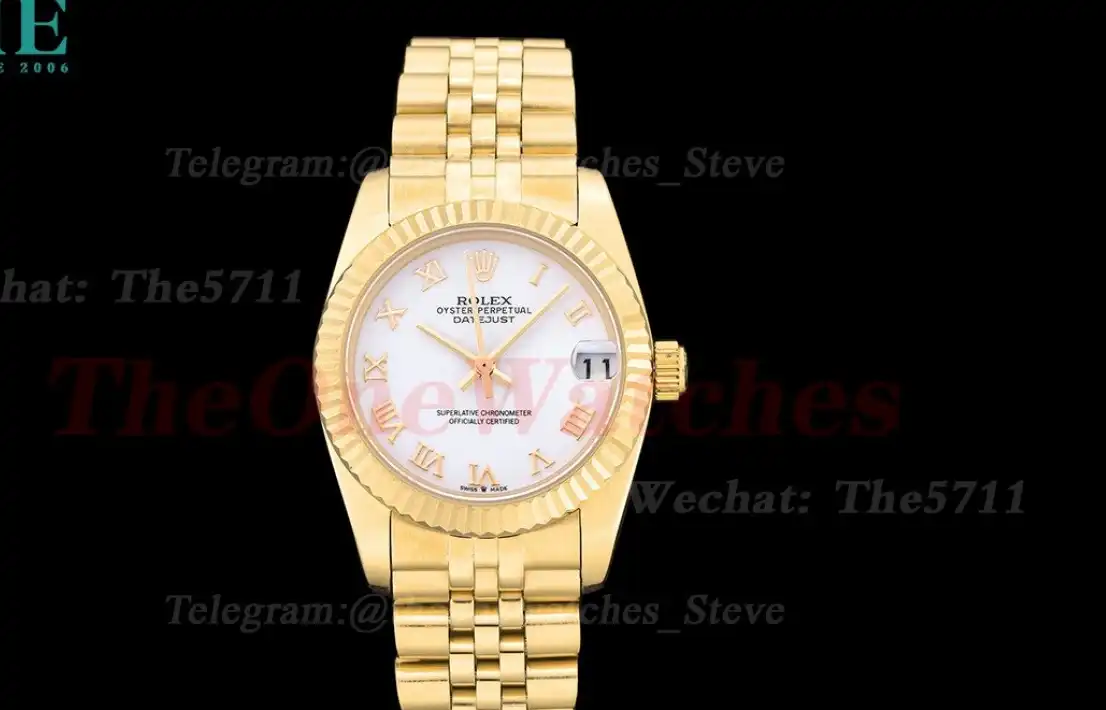 Datejust 28mm Jub YG YG White Dial GDF MY8215