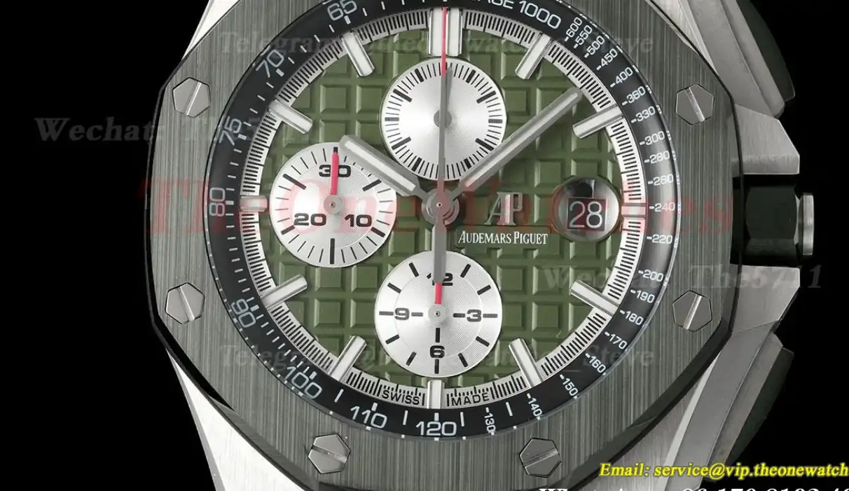 Royal Oak Offshore 26400SO Camouflage 44mm SS RU Green Dial TKF A7750