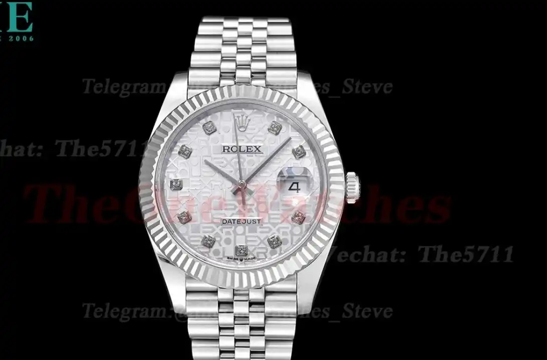 Datejust 126334 41MM SS SS White Textured Dial EWEF A3235