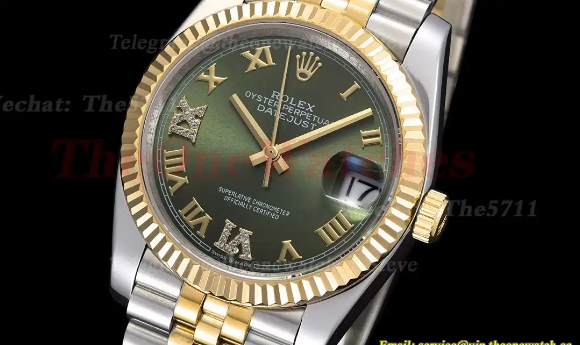 Datejust 126233 36mm Jub SS YG Green Rmn GDF MY8215