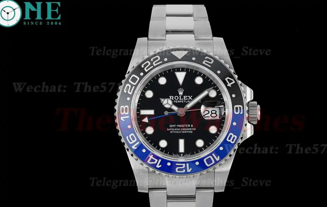 GMT Master II 126710 Batman Oys 40mm SS SS Black Dial QF VR3285