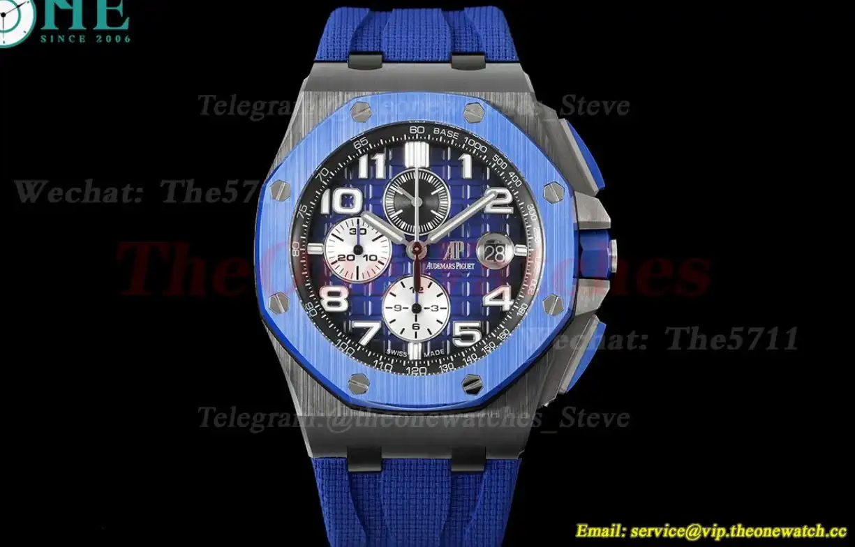 Royal Oak Offshore 26405CE 44mm Cer RU Blue Dial TKF A7750