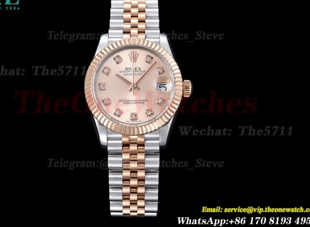 Datejust Ladies 31mm Jubilee RG SS Gold Dial WF A2671