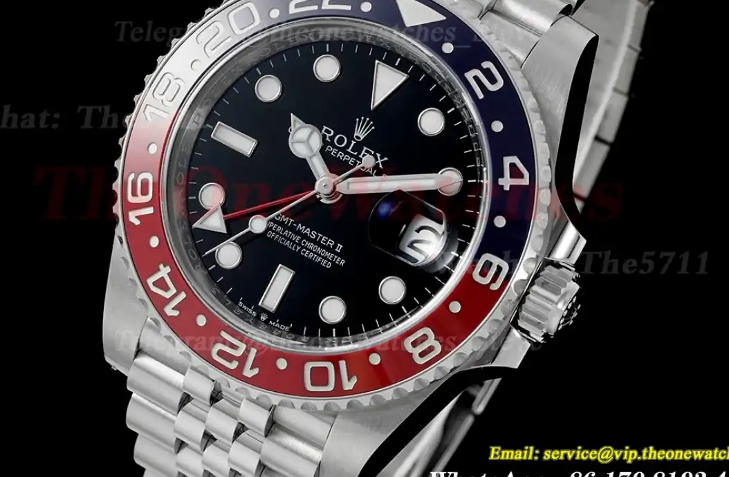 GMT II 126710 Pepsi Jub 40mm SS SS Black Clean V3 DD3285 Super Clone