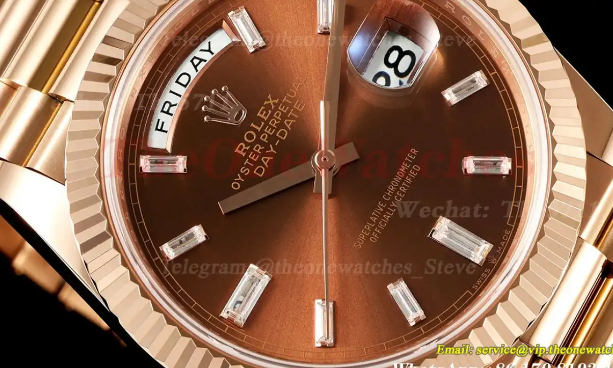 DayDate 228235 40mm RG RG Brown Dia NOOB A2836(Gain Weight)