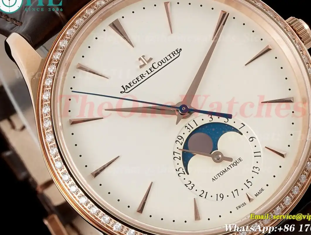 Master Ultra Thin Moonphase Dia RG LE White Stk AZ A925 Super Clone