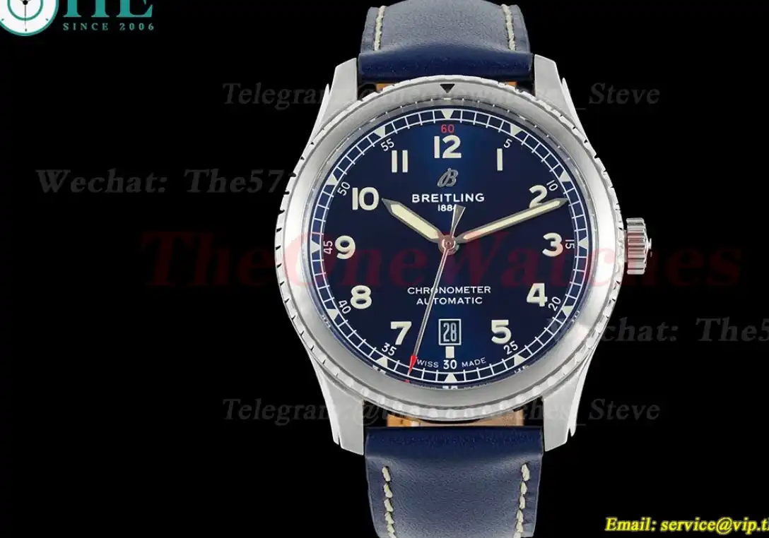 Aviator 8 41mm SS LE Blue Dial TF A2824