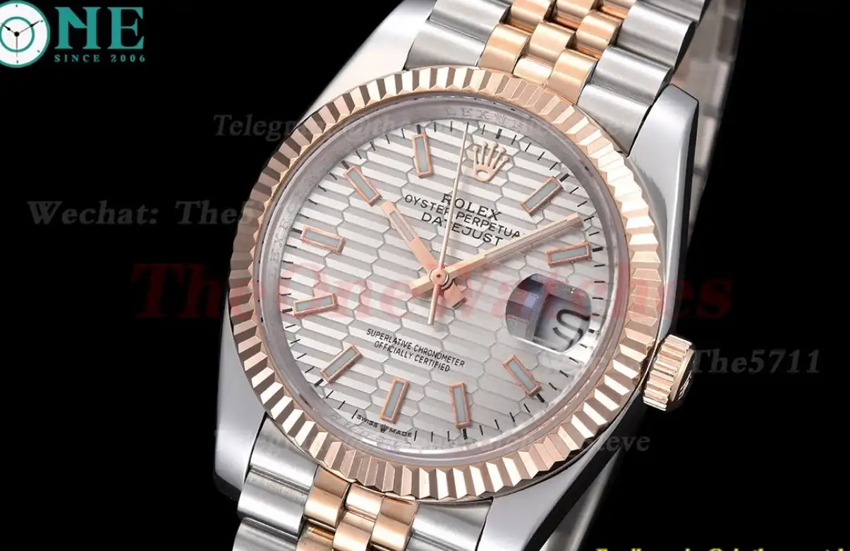 Datejust 126231 36mm Jub RG SS Silver Textured GDF MY8215