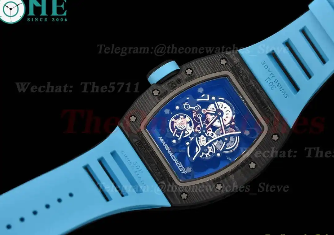 RM055 Yas Marina Circuit Blue NTPT RU Skeleton Dial APS RMUL2 Super Clone