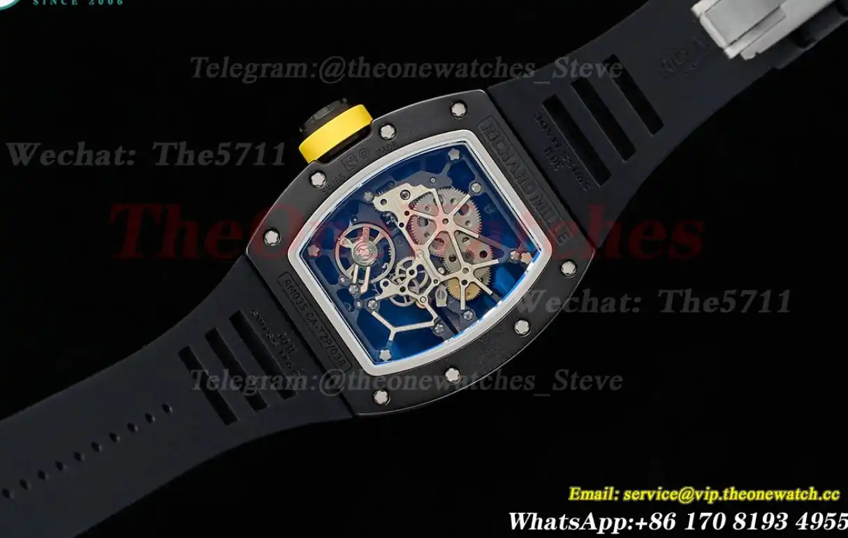 RM035-02 Black Ceramic RU Skeleton Dial Sonic RMAL1