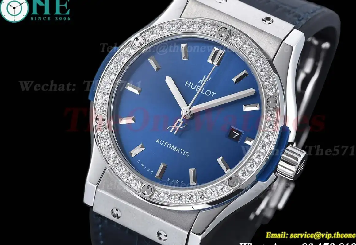 Classic Fusion 42mm Diamond SS RU Black Blue Dial GDF MY8215