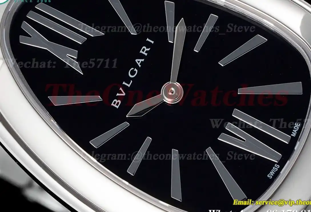 Serpenti Seduttori 33mm SS SS Black Dial BVF Swiss Qtz