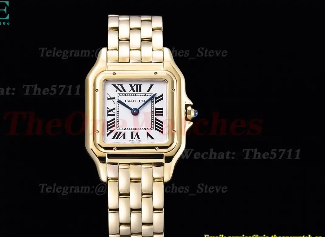 Panthere Secrete De Ladies 27mm YG YG White Dial 8848F Swiss Qtz