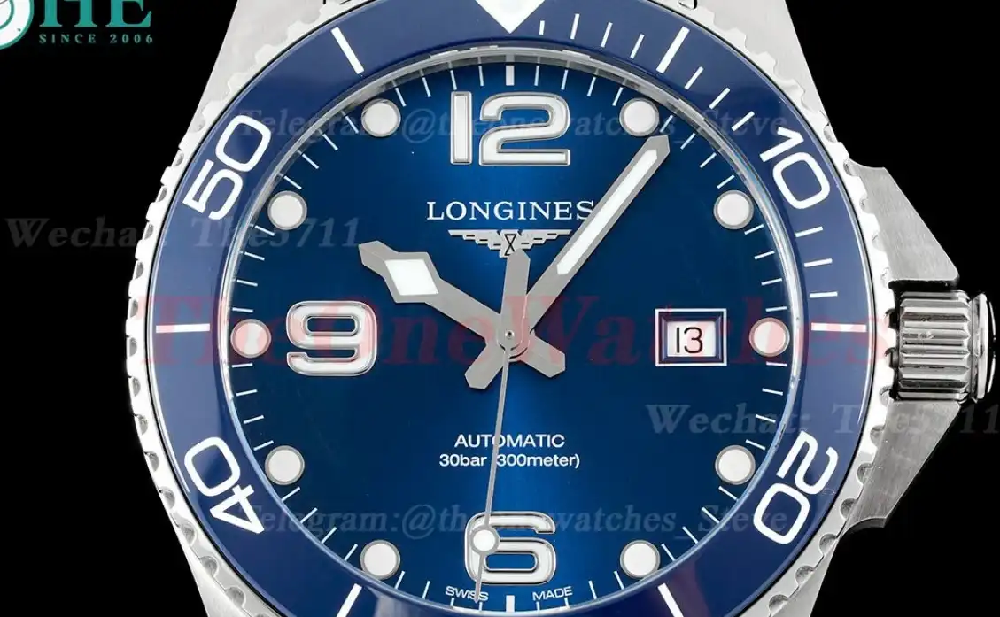 HydroConquest Mens 43mm SS SS Blue Dial XF A2892