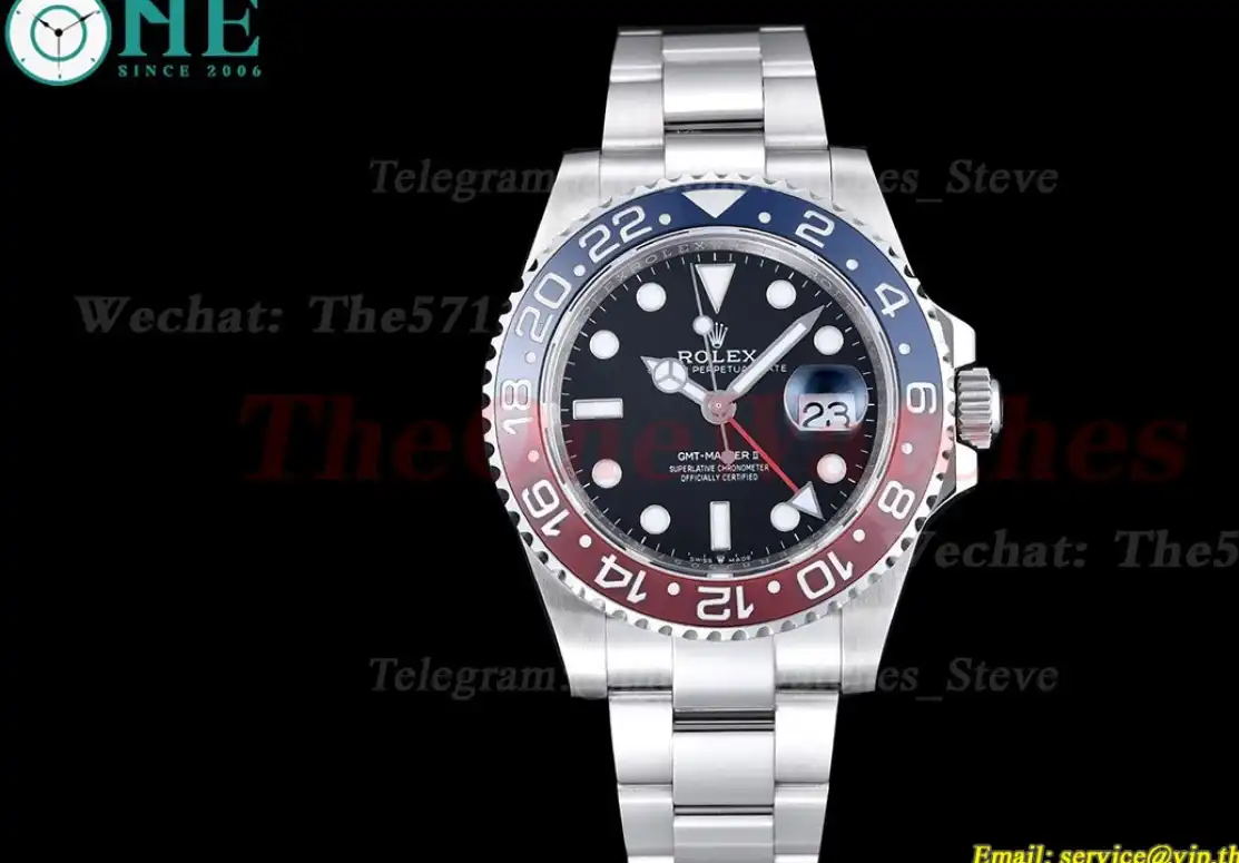 GMT Master II 126710 Pepsi 40mm Oys SS SS Red Blue EWF V2 VR3285