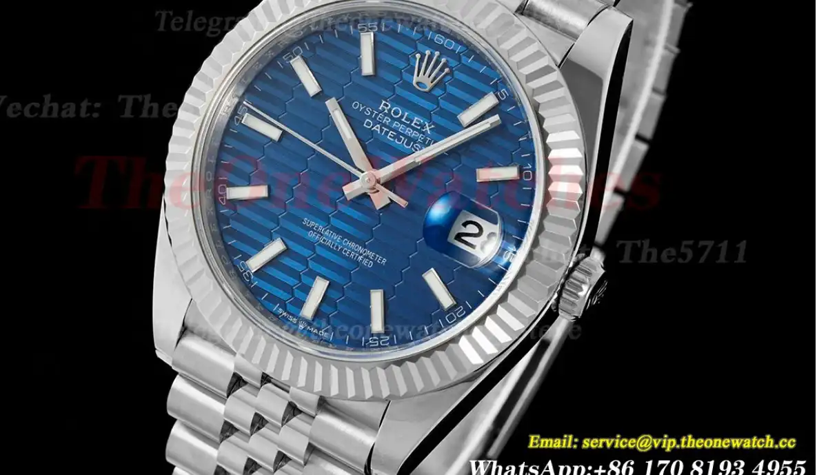 Datejust 126334 41mm Jub SS SS Blue Textured  Stk EWEF A3235