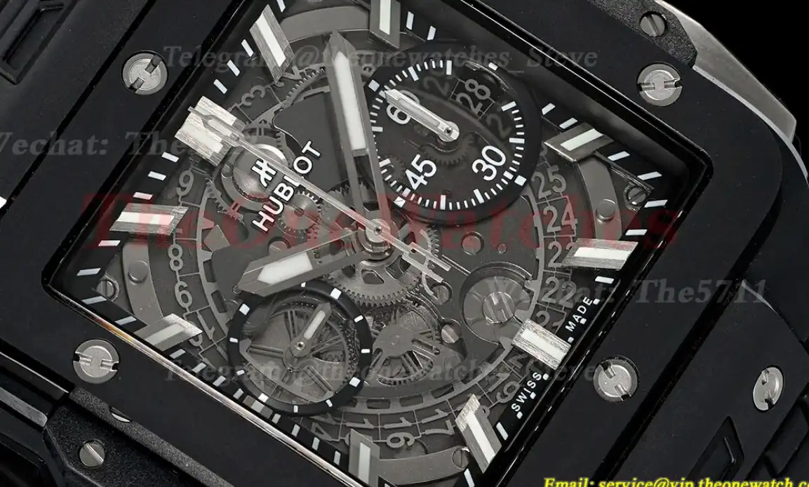 Square Bang Unico 42mm Black Cer RU Skeleton Dial BBF HUB1280A