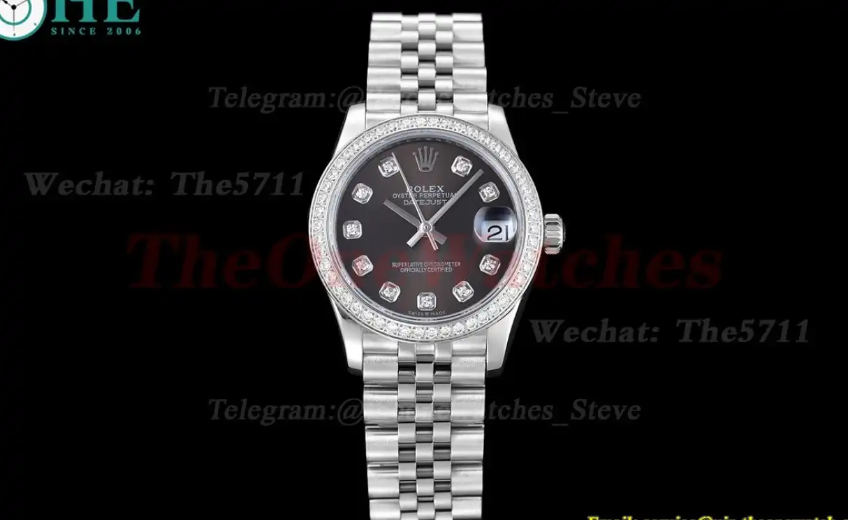 Datejust ladies 31mm SS SS Grey Dia WF A2671