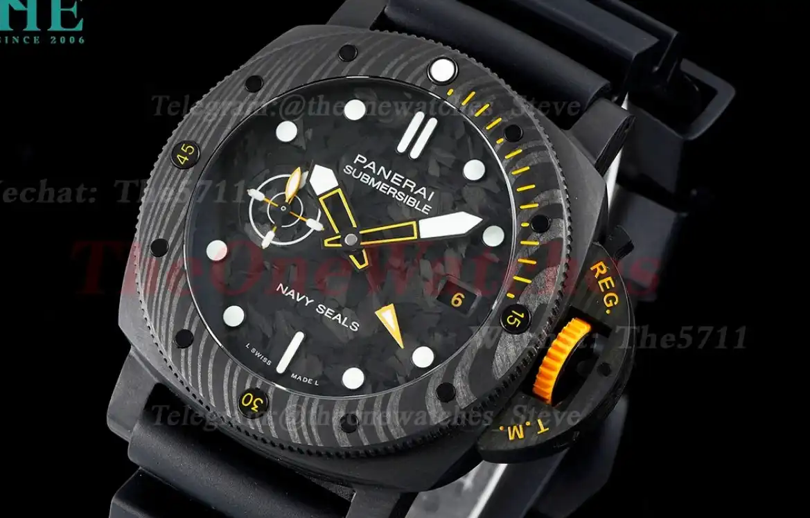 Submersible PAM1324 44mm Carbon RU Black Dial VSF P9011