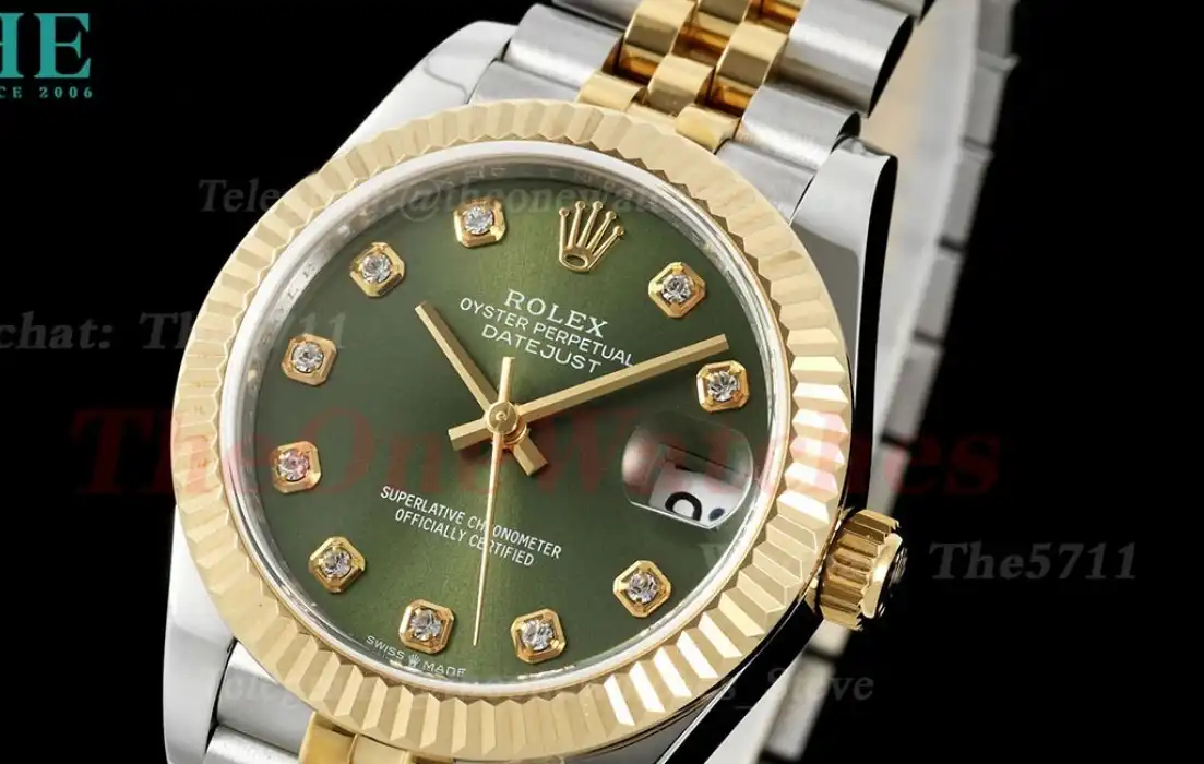 Datejust 178313 31mm Jub YG SS Green Dia GMF A2824