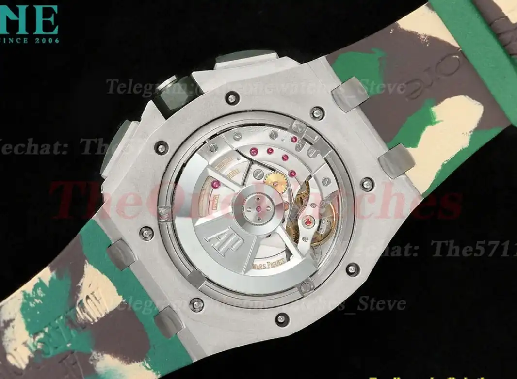 Royal Oak Offshore 26400SO Camouflage 44mm SS RU Green Dial TKF A7750