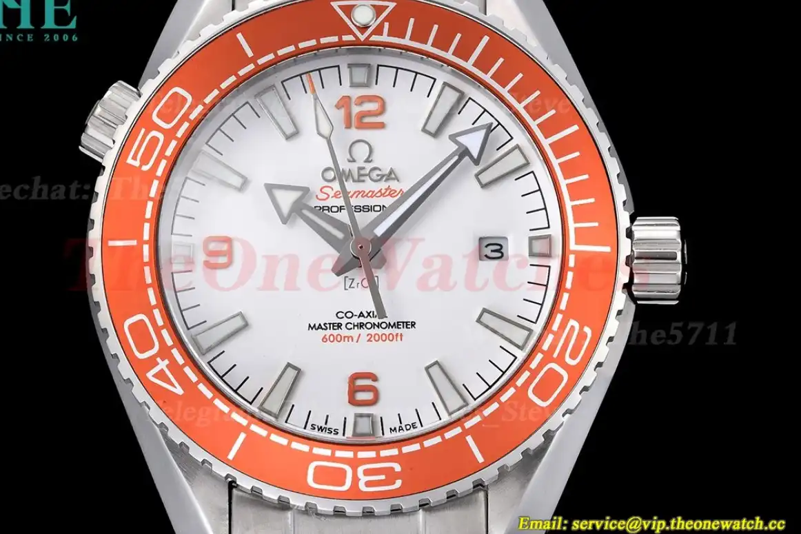 Seamaster 600m 43mm SS SS White Dial Orange GDF MY8215