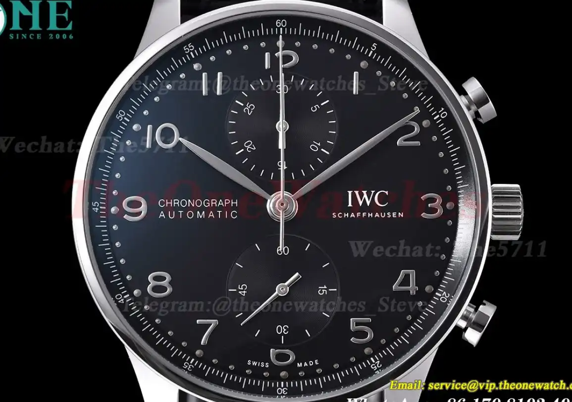 Portuguese Chrono IW371609 41mm SS LE Black Num ZF A69355