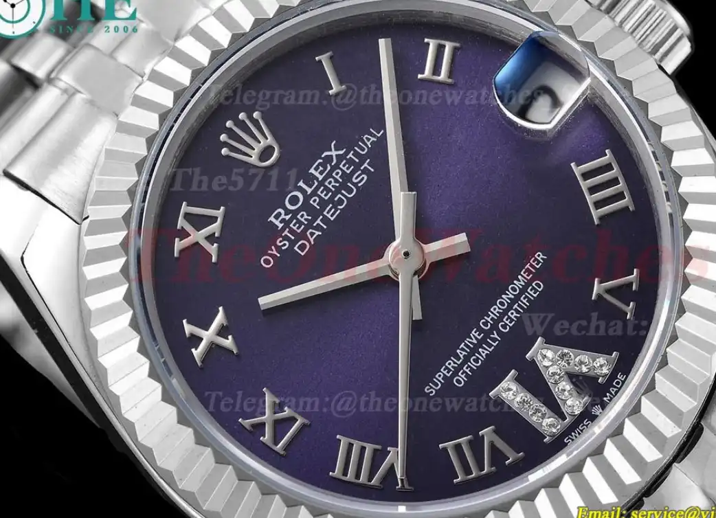 Datejust 31mm 278274 SS SS Purple Rmn GDF MY8215