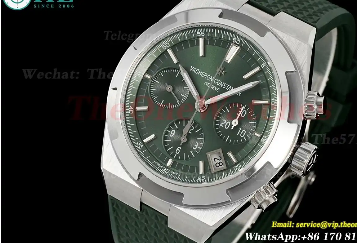 Overseas 5520V 41mm SS RU Green Dial 8F A7750 Mod