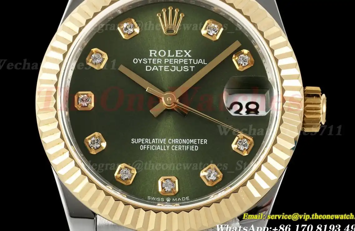 Datejust 178313 31mm Jub YG SS Green Dia GMF A2824