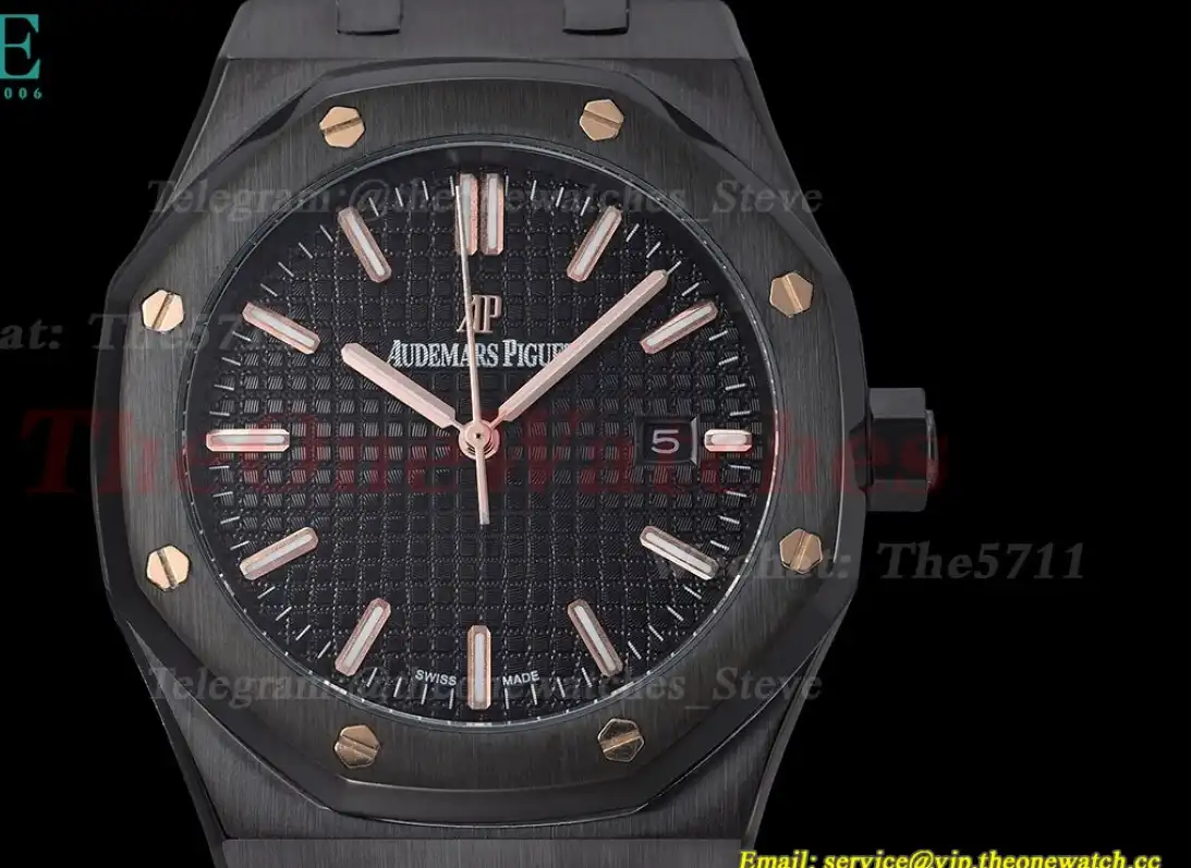 Royal Oak 15500 41mm DLC DLC Black Dial GDF MY8215