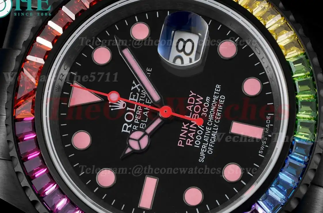 Blaken Submariner Pink 40mm DLC DLC Black RAF VR3135