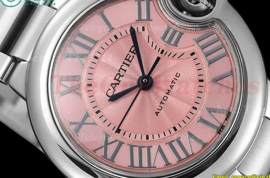 Ballon Bleu De Cartier 33mm SS SS Pink Rmn GDF NH05